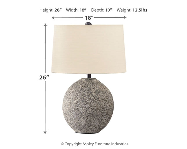 Harif - Beige - Paper Table Lamp Ashley Furniture 