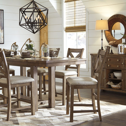 Moriville - Grayish Brown - Dining Room Server Ashley Furniture 