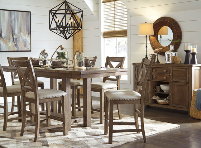 Moriville - Grayish Brown - Dining Room Server Ashley Furniture 