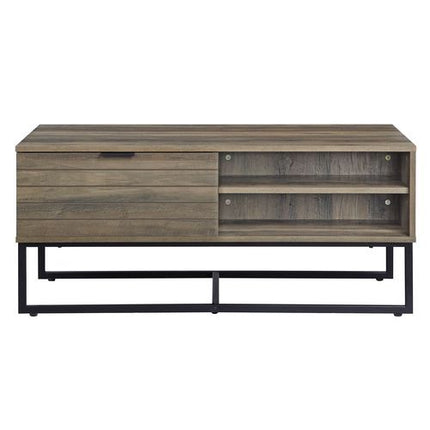 Homare - Accent Table - Rustic Oak & Black Finish ACME 