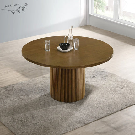 Hezrai - Round Dining Table - Light Brown ACME 