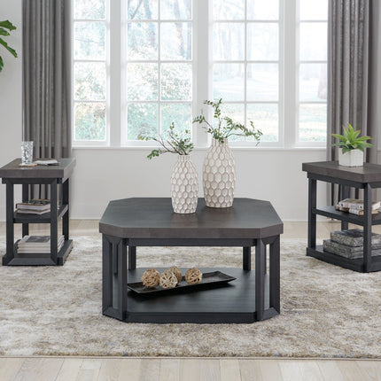 Bonilane - Black / Gray - Occasional Table Set (Set of 3) Signature Design by Ashley® 