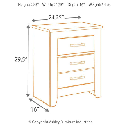 Brinxton - Charcoal - Two Drawer Night Stand Ashley Furniture 