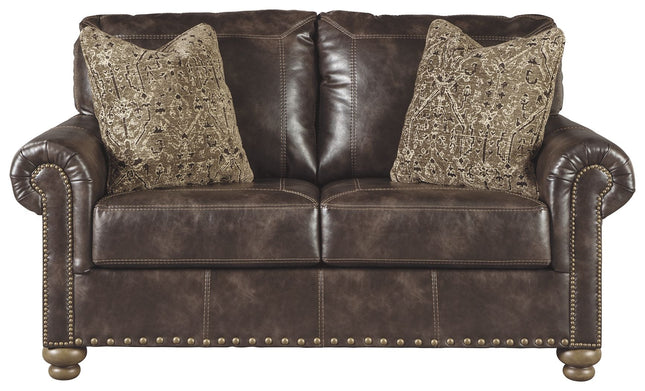 Nicorvo - Coffee - Loveseat Ashley Furniture 