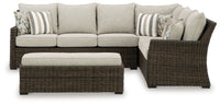 Thumbnail for Brook Ranch - Brown - Sofa Sectional, Bench With Cushion (Set of 3) - Tony's Home Furnishings