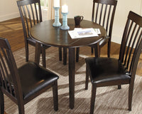 Thumbnail for Hammis - Dark Brown - Round Drm Drop Leaf Table - Tony's Home Furnishings