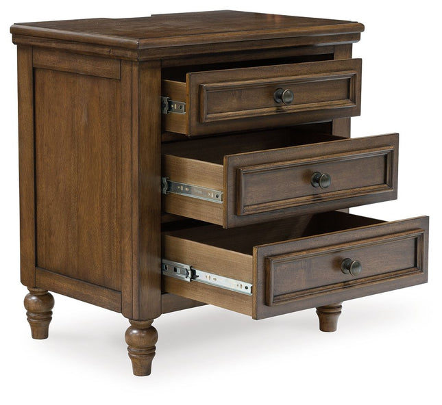 Sturlayne - Brown - Three Drawer Night Stand Benchcraft® 