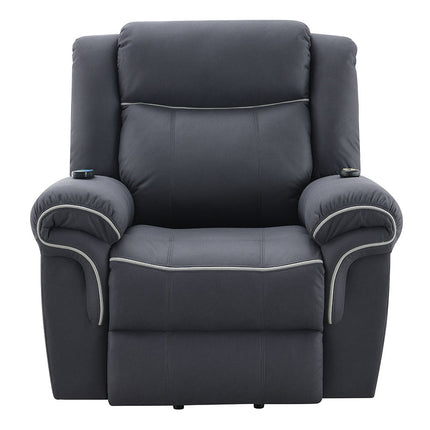 Domana - Power Recliner With Lift & Heating & Massage - Dark Blue Fabric ACME 