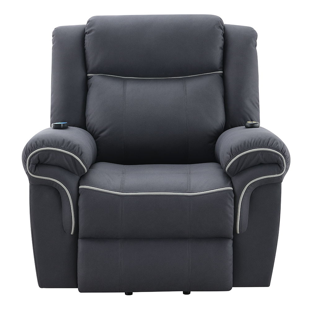 Domana - Power Recliner With Lift & Heating & Massage - Dark Blue Fabric ACME 