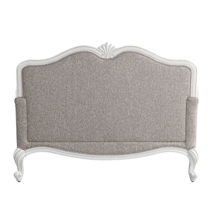 Ciddrenar - Loveseat - Fabric & White Finish ACME 