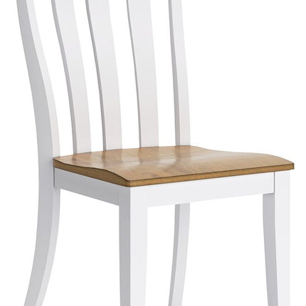 Ashbryn - White / Natural - Dining Room Side Chair (Set of 2) Signature Design by Ashley® 