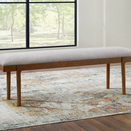 Lyncott - Gray / Brown - Large Upholstered Dining Room Bench Signature Design by Ashley® 