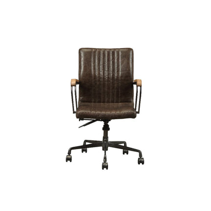 Joslin - Executive Office Chair - Distress Chocolate Top Grain Leather ACME 