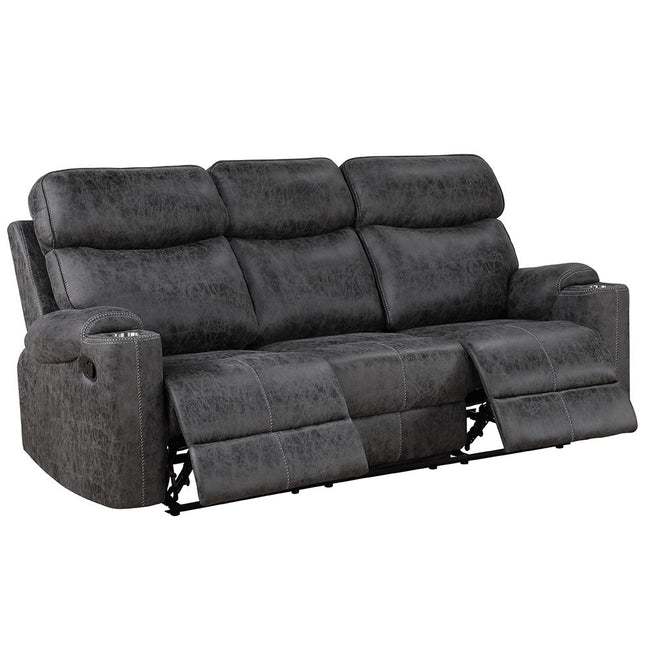 Hirah - Motion Sofa - Dark Gray Polish Microfiber ACME 