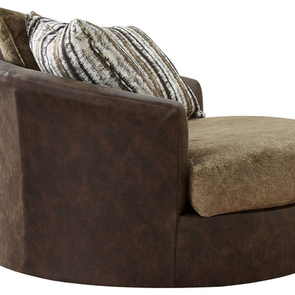 Alesbury - Chocolate - Oversized Swivel Accent Chair Signature Design by Ashley® 