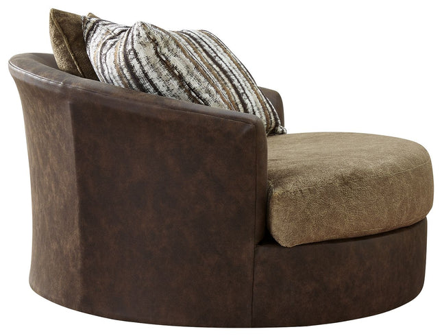 Alesbury - Chocolate - Oversized Swivel Accent Chair Signature Design by Ashley® 