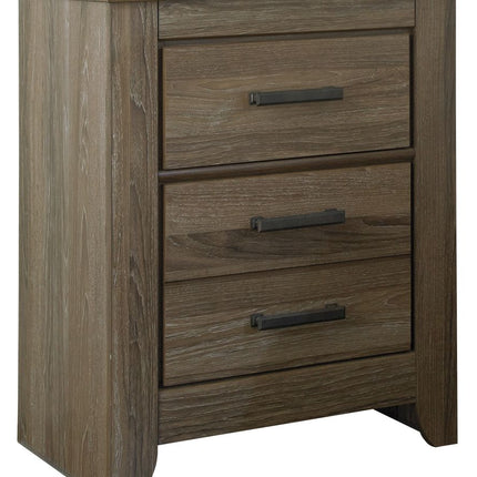 Zelen - Warm Gray - Two Drawer Night Stand Ashley Furniture 