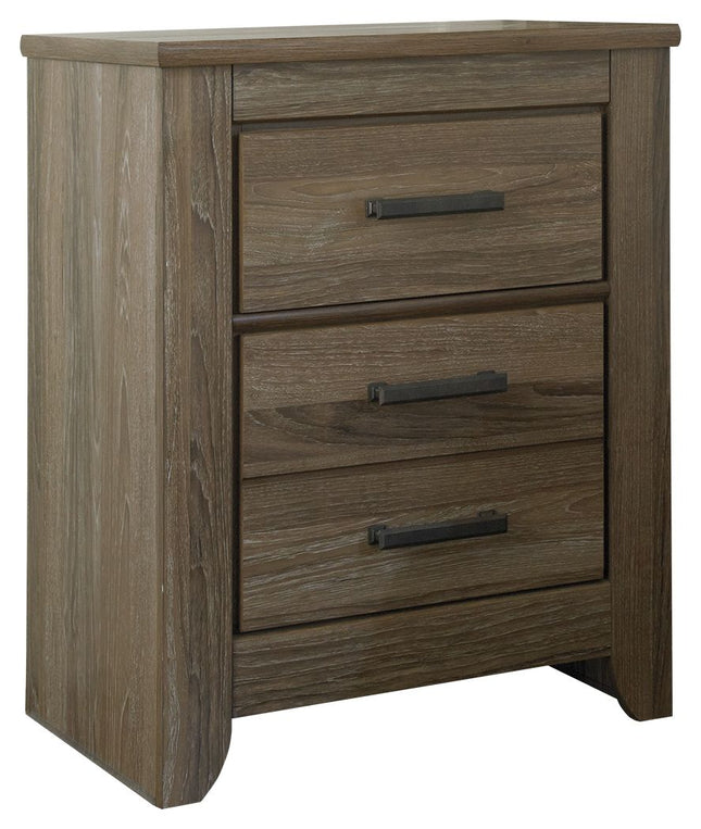 Zelen - Warm Gray - Two Drawer Night Stand Ashley Furniture 