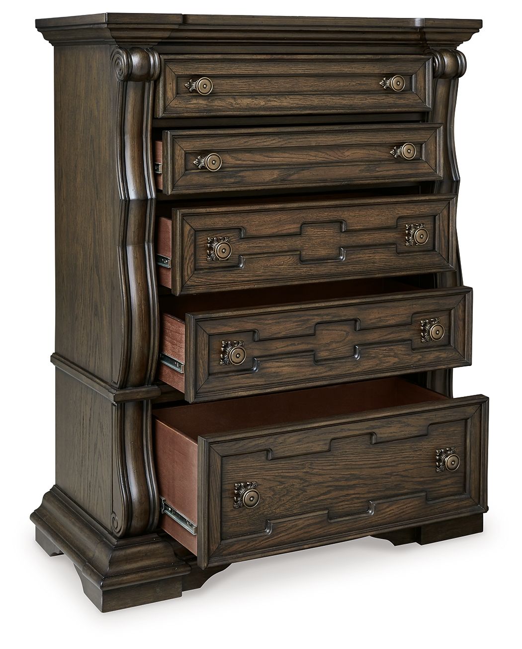 Maylee - Dark Brown - Five Drawer Chest Signature Design by Ashley® 