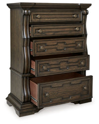 Maylee - Dark Brown - Five Drawer Chest Signature Design by Ashley® 