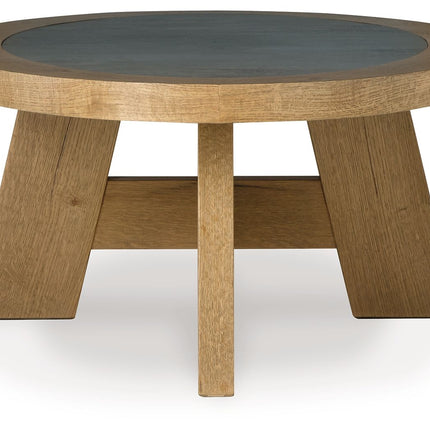 Brinstead - Light Brown - Oval Cocktail Table Signature Design by Ashley® 