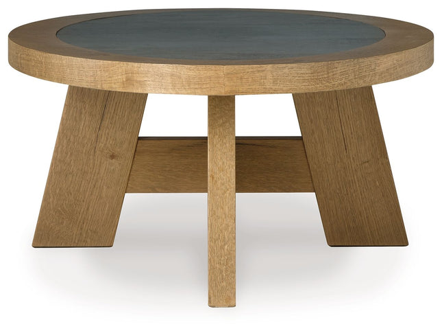 Brinstead - Light Brown - Oval Cocktail Table Signature Design by Ashley® 