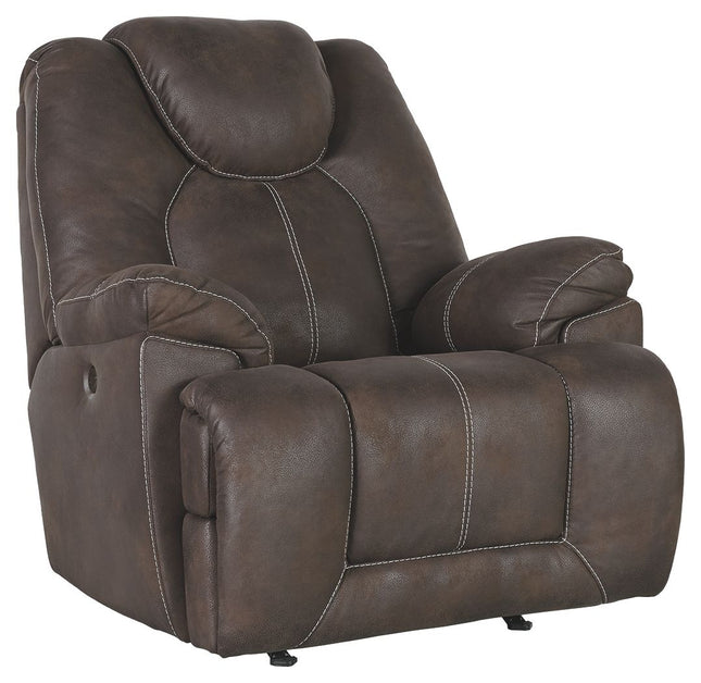 Warrior - Brown Dark - Power Rocker Recliner Ashley Furniture 