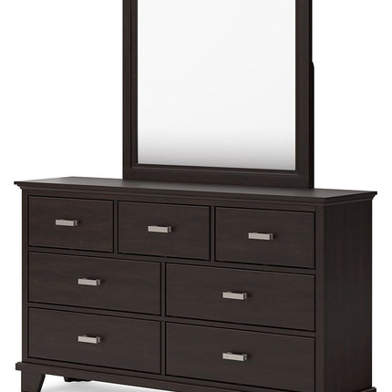 Covetown - Dark Brown - Dresser And Mirror Signature Design by Ashley® 