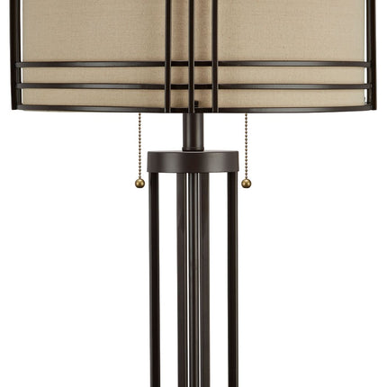 Hanswell - Dark Brown - Metal Table Lamp Ashley Furniture 