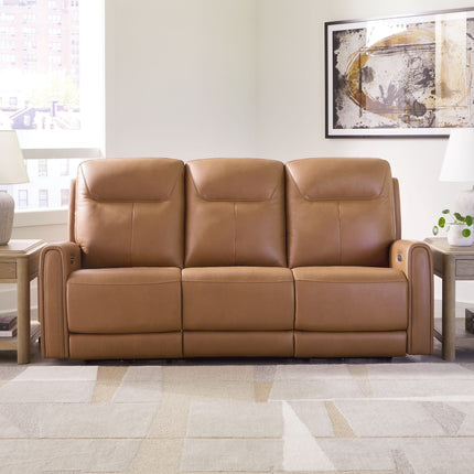 Tryanny - Butterscotch - Power Reclining Sofa With Adj Headrest Signature Design by Ashley® 