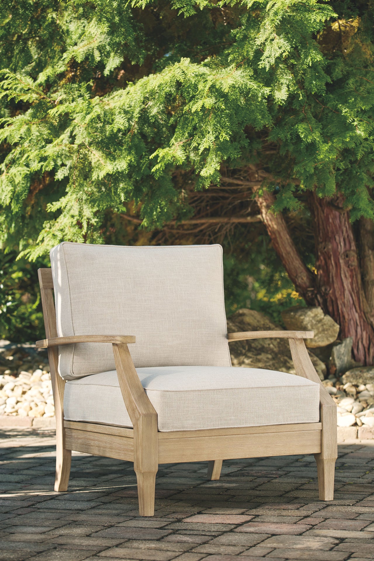 Clare - Beige - Lounge Chair W/Cushion - Tony's Home Furnishings