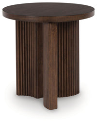 Thumbnail for Korestone - Dark Brown - Round End Table - Tony's Home Furnishings