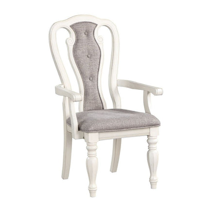 Florian - Arm Chair (Set of 2) - Gray & Antique White ACME 