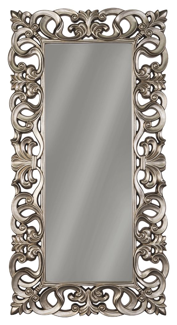 Lucia - Antique Silver Finish - Floor Mirror Ashley Furniture 