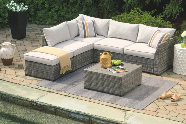 Cherry Point - Gray - 4 Pc. - Lounge Set Ashley Furniture 