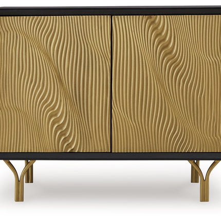 Tayner - Black / Gold Finish - Accent Cabinet Signature Design by Ashley® 