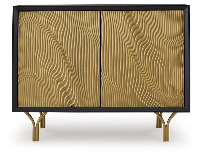 Tayner - Black / Gold Finish - Accent Cabinet Signature Design by Ashley® 