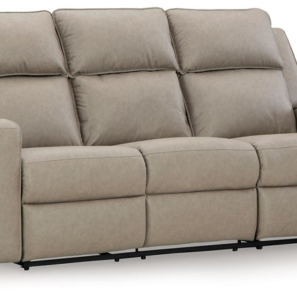 Lavenhorne - Pebble - Rec Sofa W/Drop Down Table Signature Design by Ashley® 