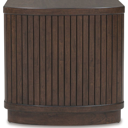 Korestone - Dark Brown - Square End Table Signature Design by Ashley® 