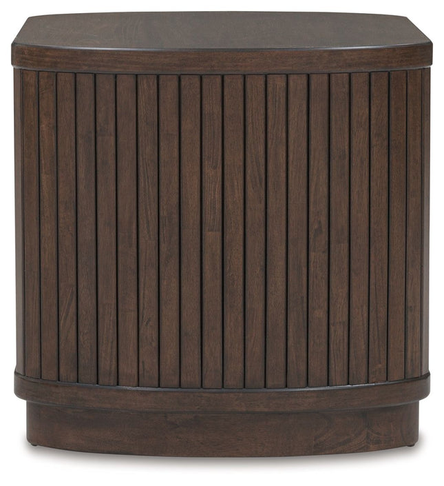 Korestone - Dark Brown - Square End Table Signature Design by Ashley® 