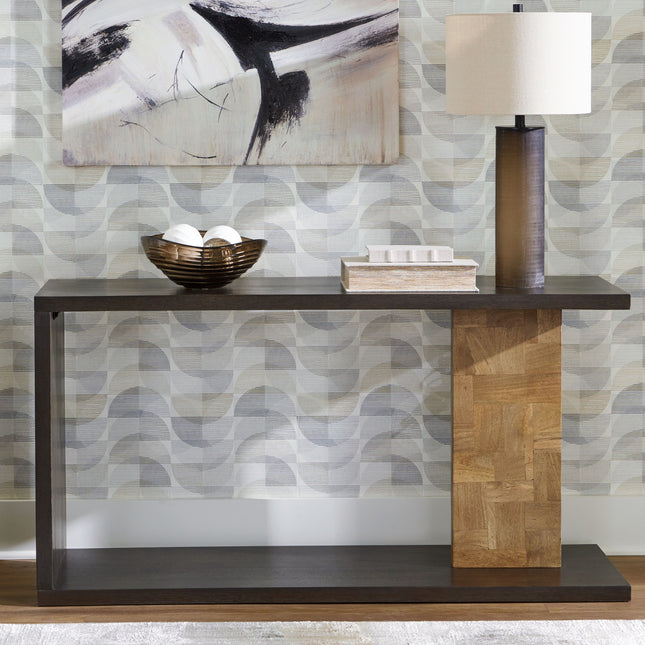 Camlett - Brown - Console Sofa Table Signature Design by Ashley® 