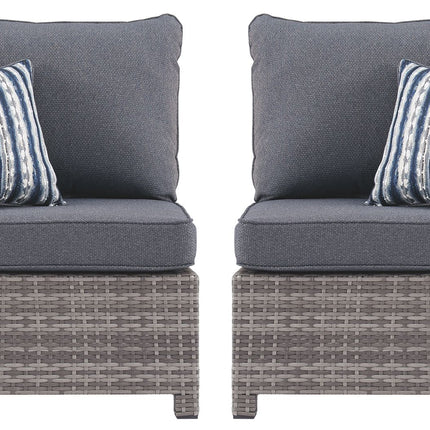 Salem - Gray - Raf / Laf Loveseat W/Cush (Set of 2) Ashley Furniture 