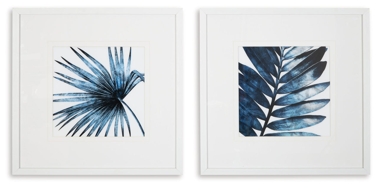 Breelen - Blue / White - Wall Art Set (Set of 2) - Tony's Home Furnishings
