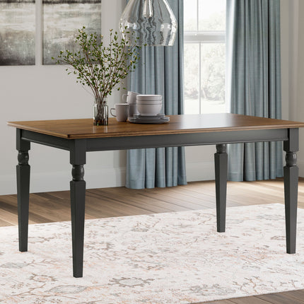 Owingsville - Black / Brown - Rectangular Dining Room Table Signature Design by Ashley® 