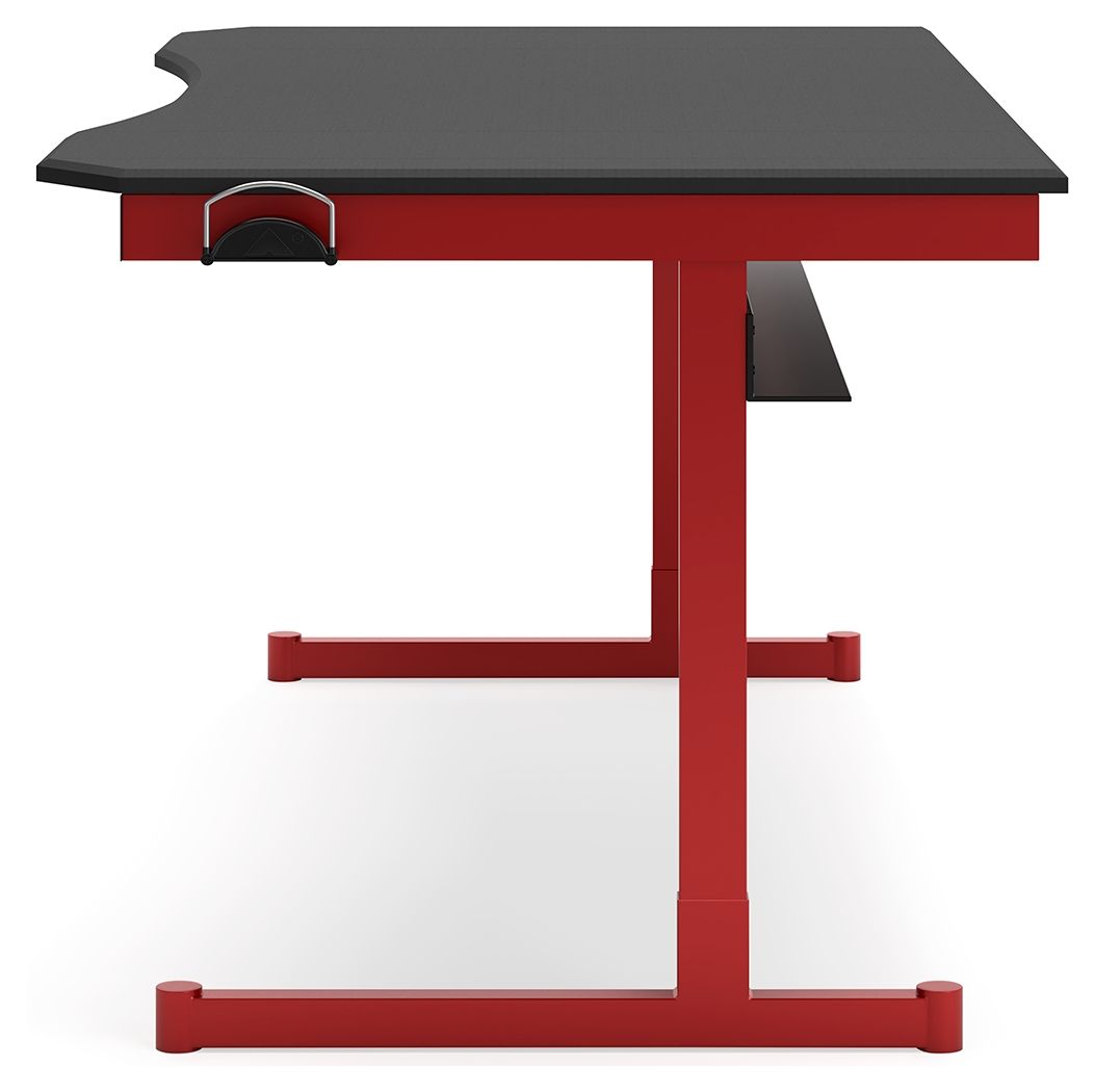 Lynxtyn - Red / Black - Home Office Desk - Tony's Home Furnishings
