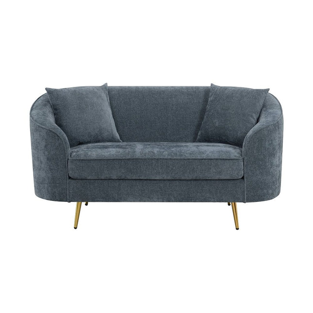 Nakendra - Loveseat With 2 Pillows - Cobalt Gray ACME 