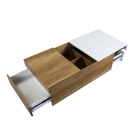 Aafje - Coffee Table - Oak & White Finish ACME 