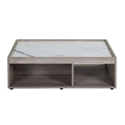 Walden - Coffee Table - Faux Marble Top & Gray Oak Finish ACME 