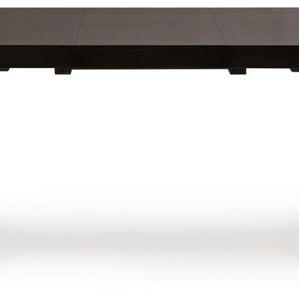 Neymorton - Dark Grayish Brown - Rectangular Dining Room Butterfly Extension Table Signature Design by Ashley® 