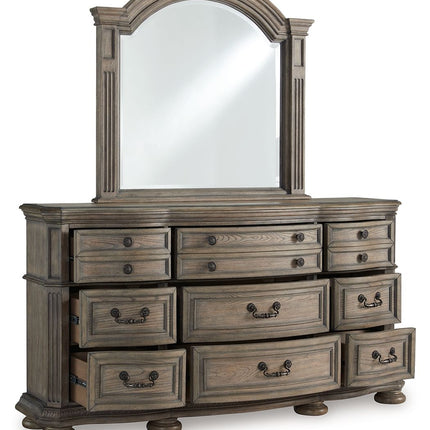 Ardenfield - Light Brown - Dresser And Mirror Signature Design by Ashley® 